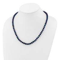14k 6-7mm Black Near Round Freshwater Cultured Pearl Necklace-BPN060-20