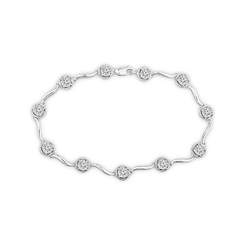 Diamond Bracelet 1 ct tw 14k White Gold-BT0745A78W4