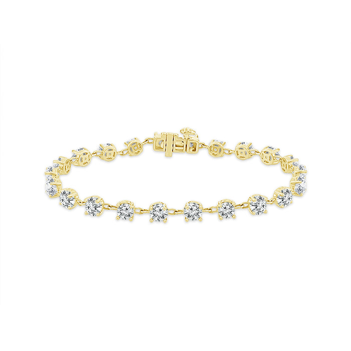 Diamond Bracelet 5 ct tw Round 14k Yellow Gold-BT2186Y4