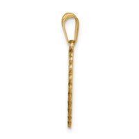 14K Polished Border Heart Pendant-C1010