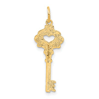 14K Polished Fancy Edge Key Charm-C1028
