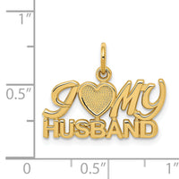 14k I HEART MY HUSBAND Charm-C1038