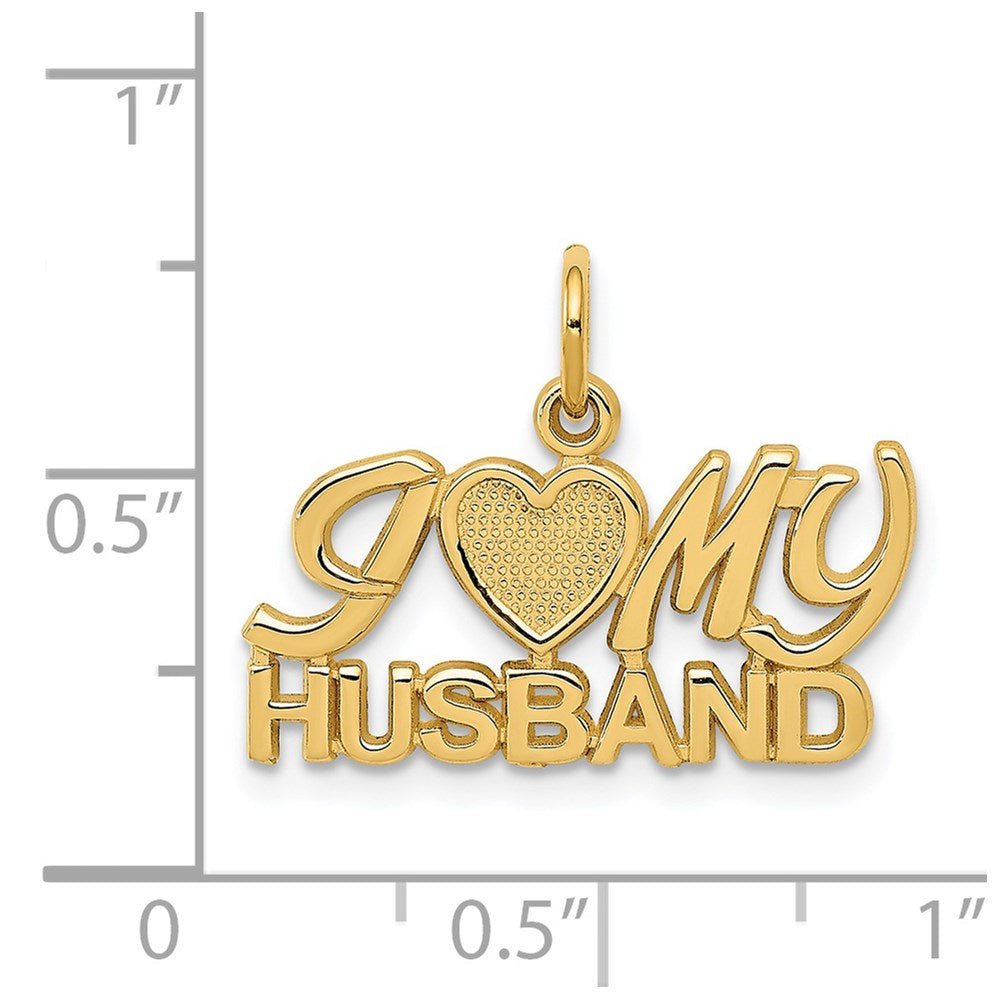 14k I (Heart) MY HUSBAND Charm-C1038