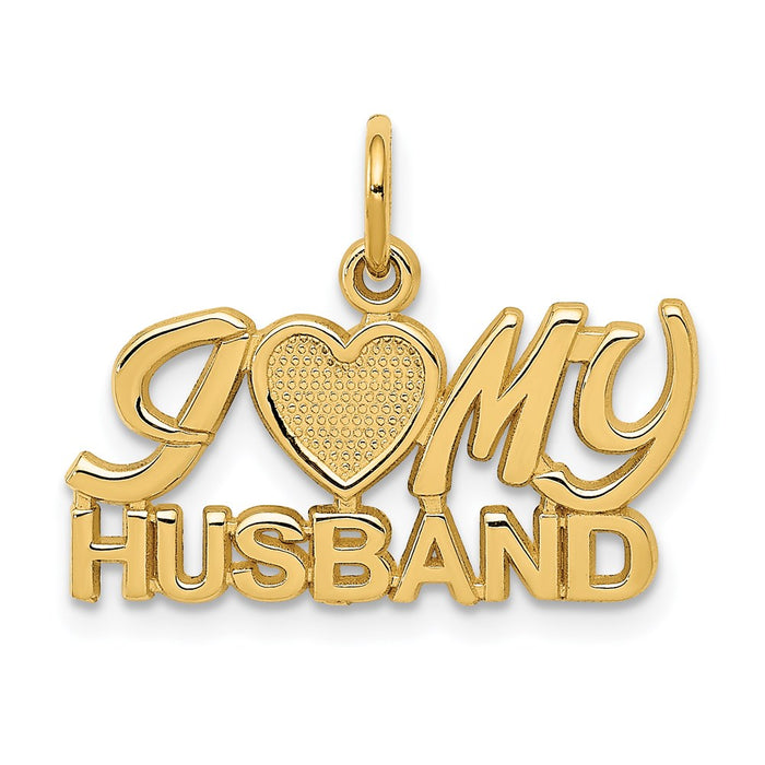 14k I (Heart) MY HUSBAND Charm-C1038