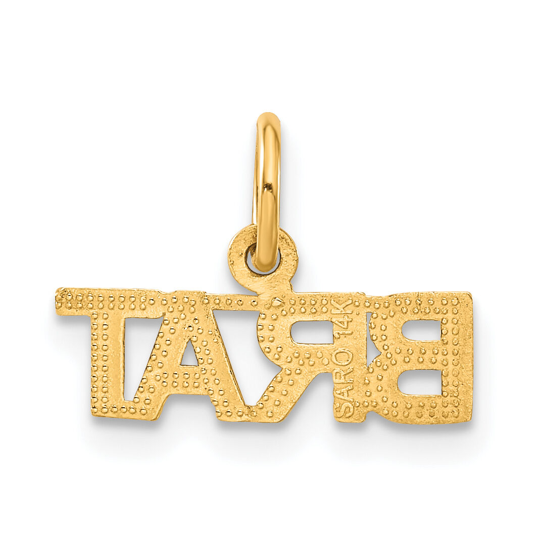14K Polished BRAT Charm-C1061