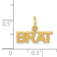14K Polished BRAT Charm-C1061