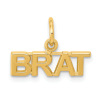 14K Polished BRAT Charm-C1061
