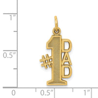 14k #1 DAD Charm-C1071