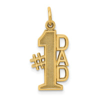 14k #1 DAD Charm-C1071
