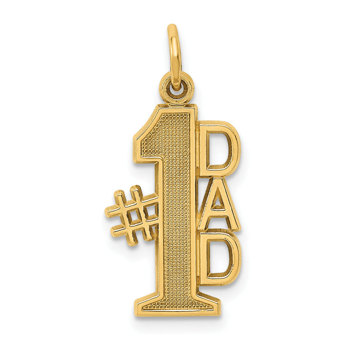 14k #1 DAD Charm-C1071