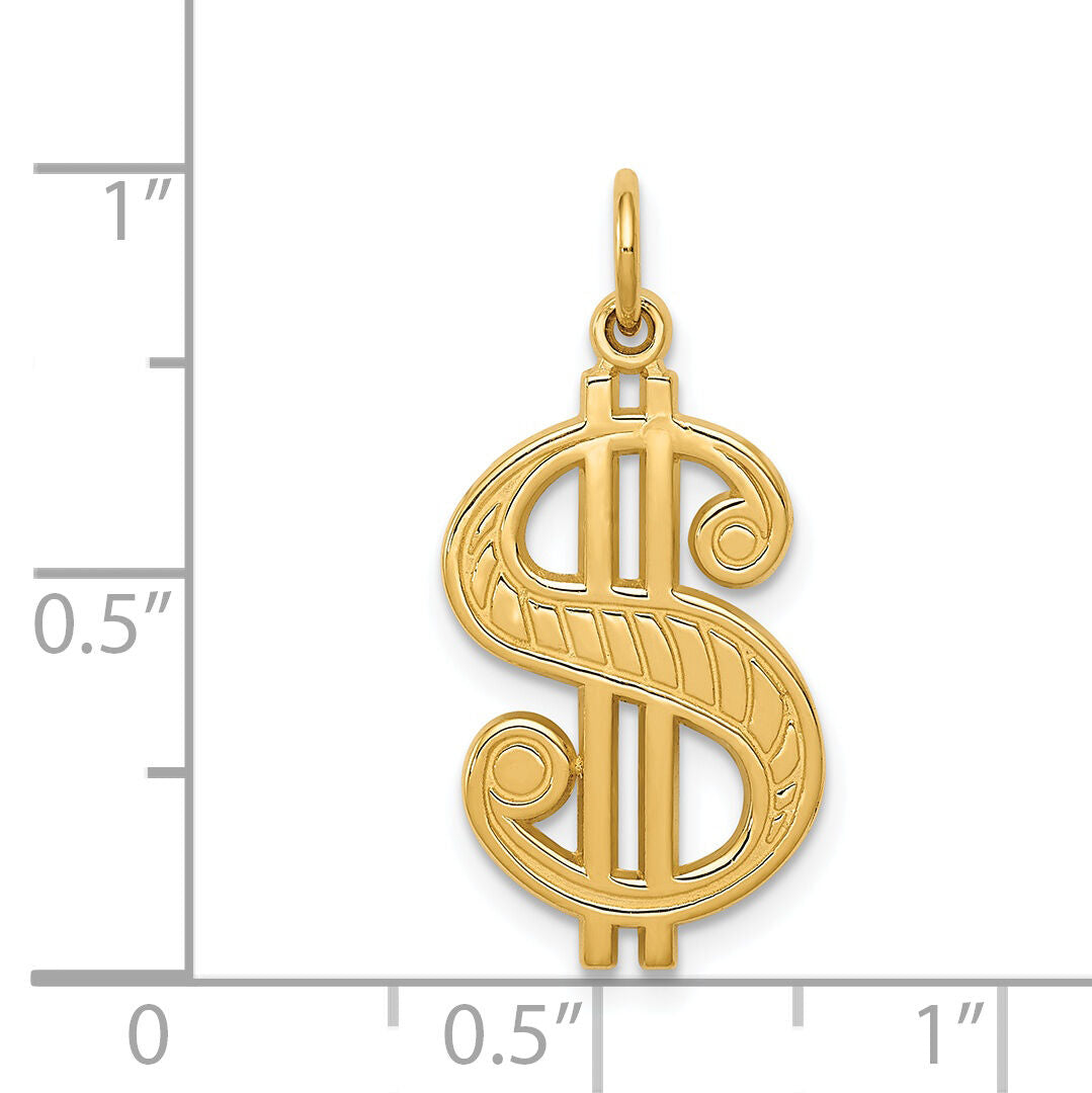 14k Dollar Sign Charm-C1085