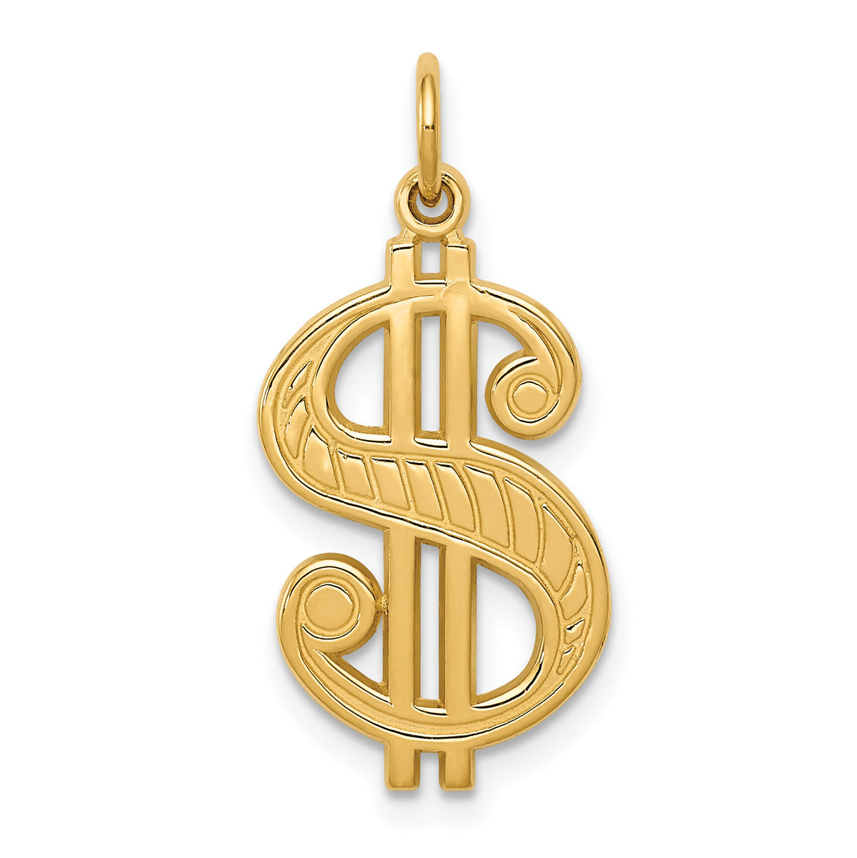 14k Dollar Sign Charm-C1085