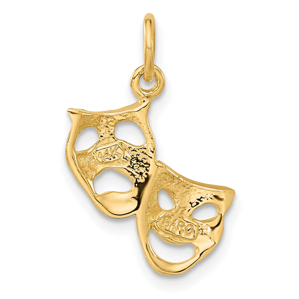 14k Comedy/Tragedy Charm-C1088