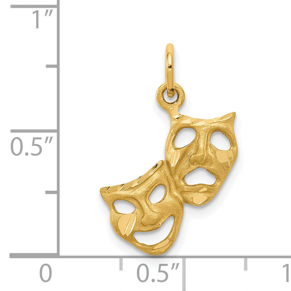 14k Comedy/Tragedy Charm-C1088