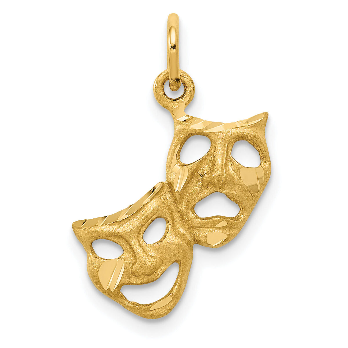 14k Comedy/Tragedy Charm-C1088