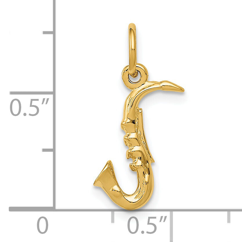 14k 3-D Saxophone Charm-C1090