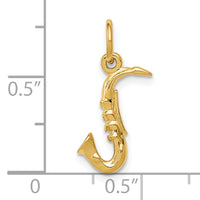 14k 3-D Saxophone Charm-C1090
