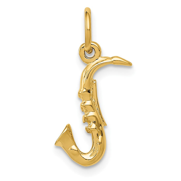 14k 3-D Saxophone Charm-C1090