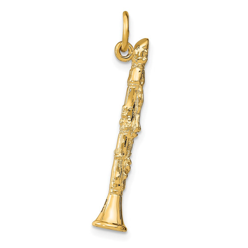 14k 3-D Clarinet Charm-C1095