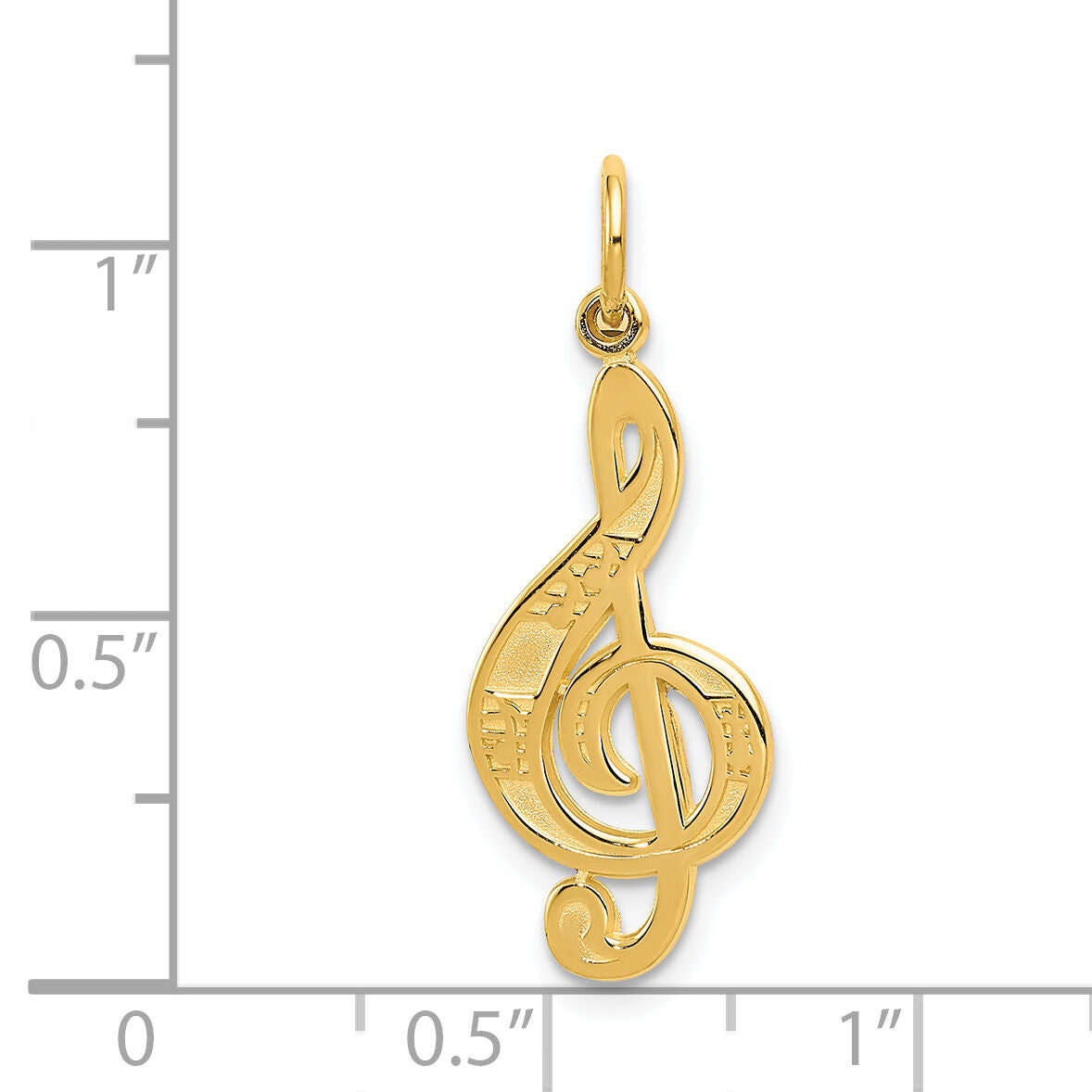 14k Treble Clef Charm-C1096