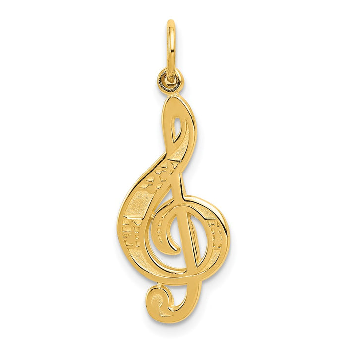 14k Treble Clef Charm-C1096