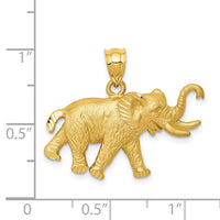 14k Elephant Pendant-C110