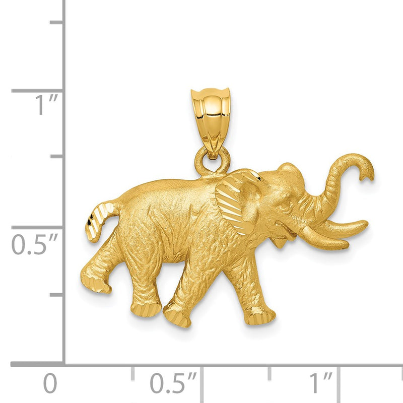 14k Elephant Pendant-C110