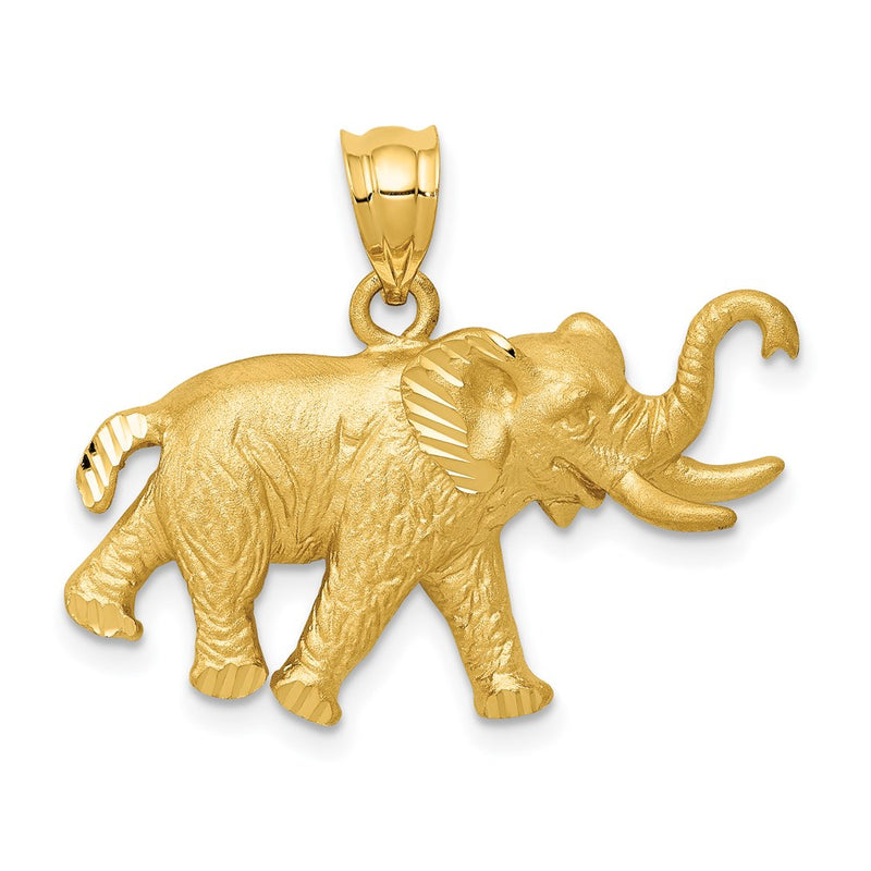 14k Elephant Pendant-C110