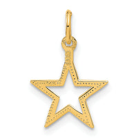 14k Diamond-cut Star Charm-C1114