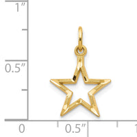 14k Diamond-cut Star Charm-C1114