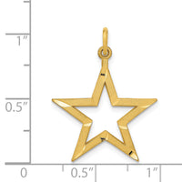 14k Diamond-cut Star Charm-C1115