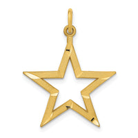 14k Diamond-cut Star Charm-C1115