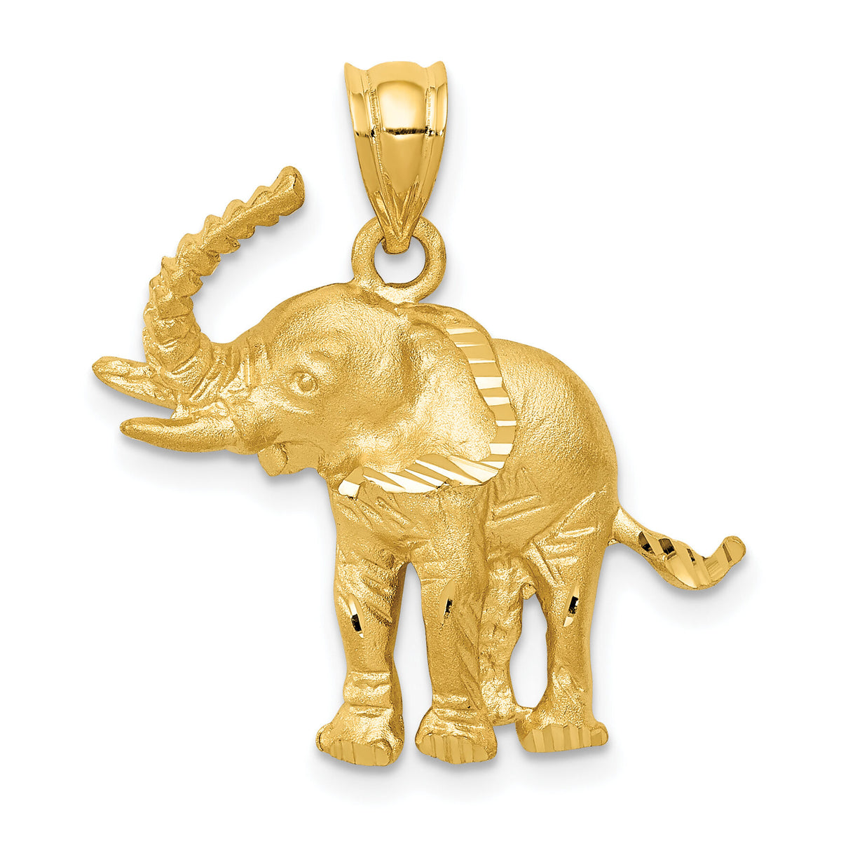 14k Elephant Pendant-C112