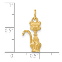 14k Satin Tom Cat Charm-C1133