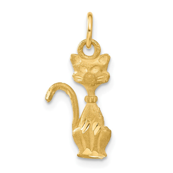 14k Satin Tom Cat Charm-C1133