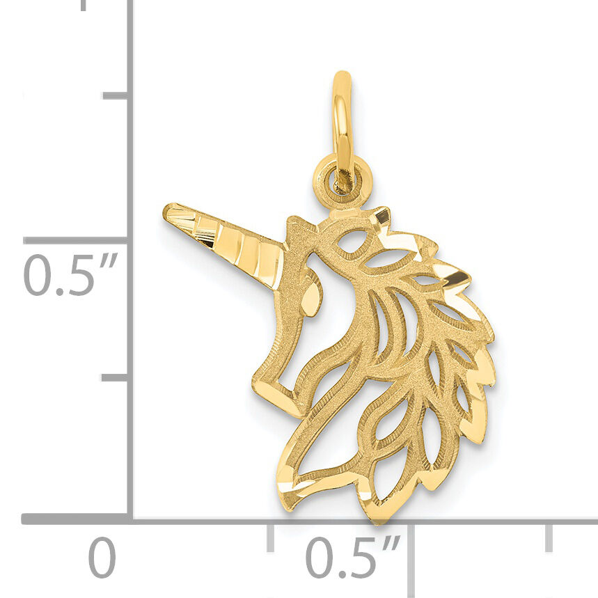 14k Unicorn Head Pendant-C1144