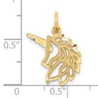14k Unicorn Head Pendant-C1144