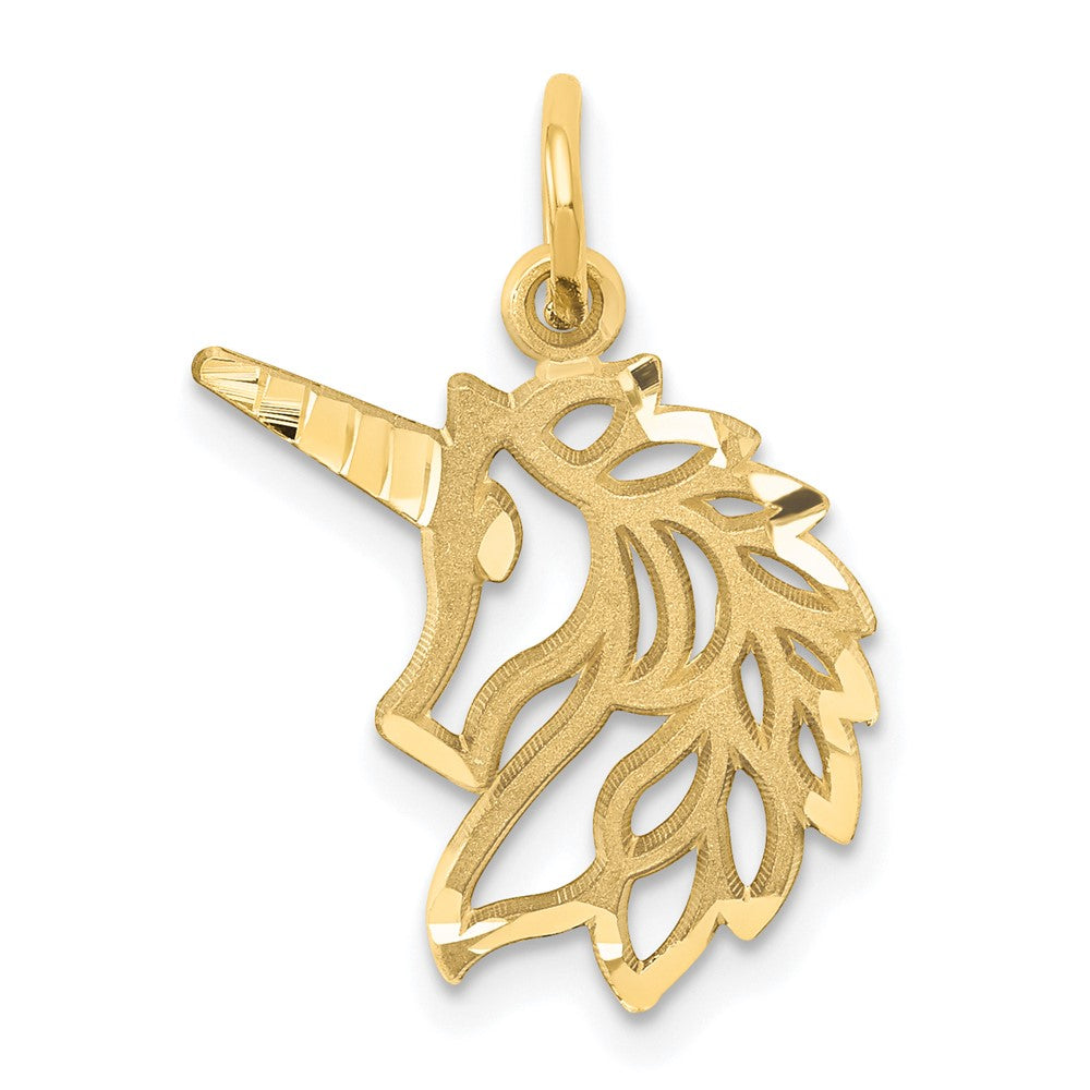 14k Unicorn Head Pendant-C1144