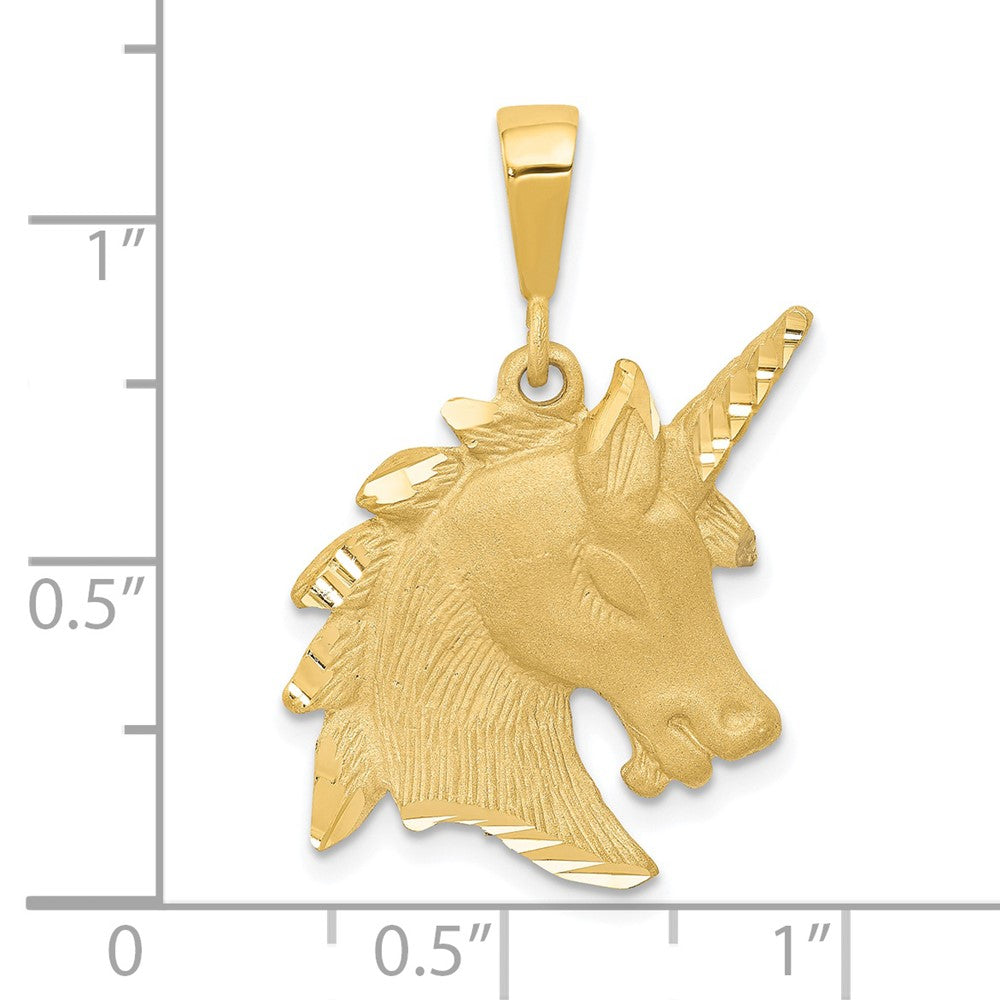 14k Unicorn Head Charm-C1149