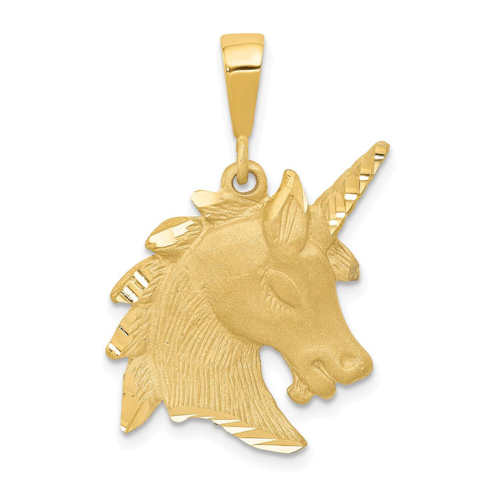 14k Unicorn Head Charm-C1149