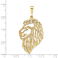 14k Filigree Lions Head Pendant-C1157