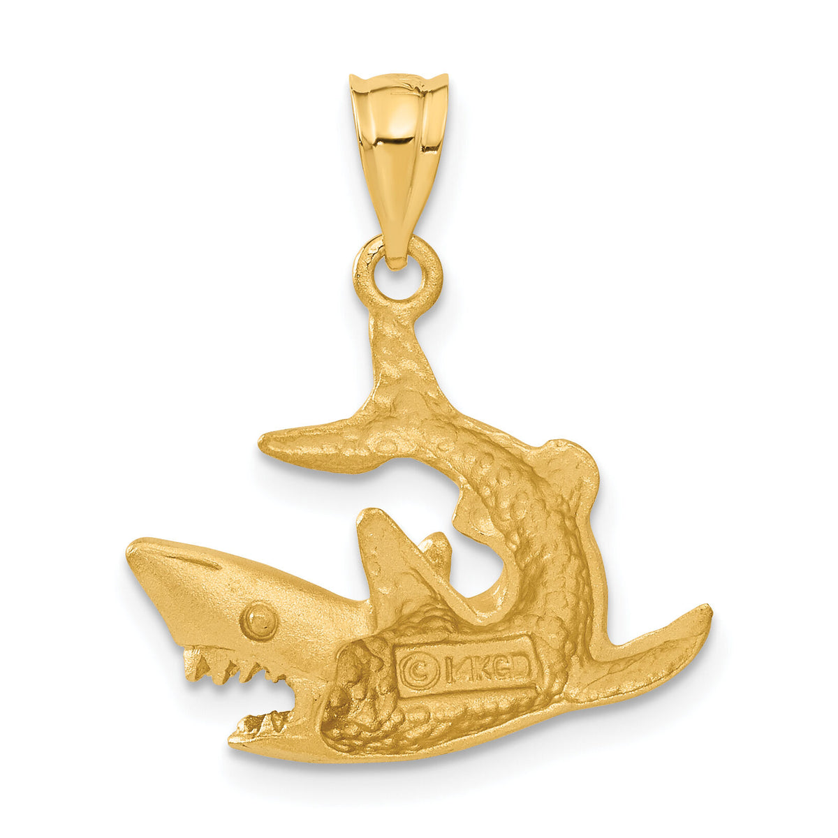14k Shark Pendant-C116