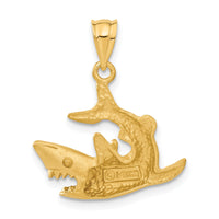 14k Shark Pendant-C116