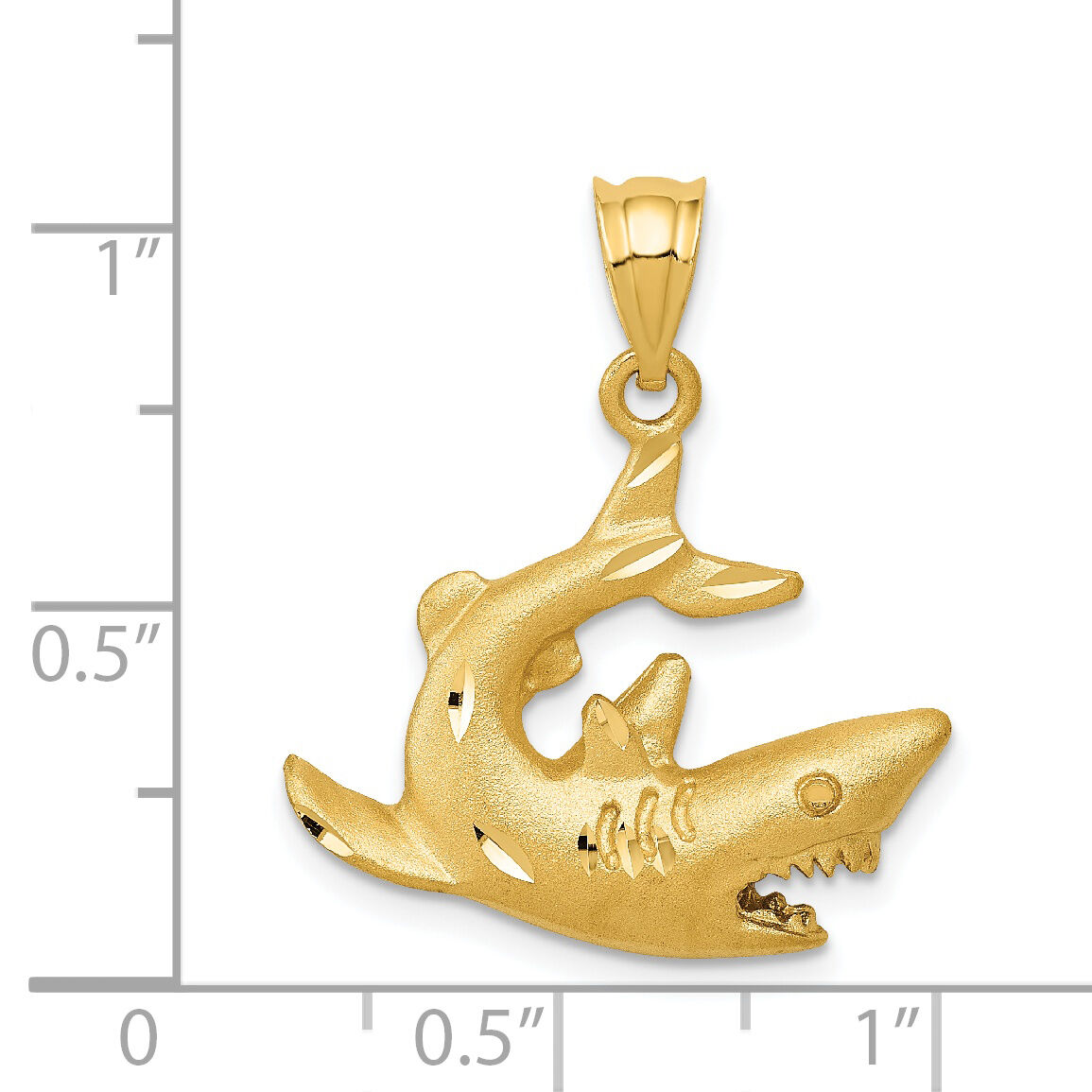 14k Shark Pendant-C116