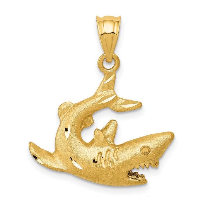 14k Shark Pendant-C116