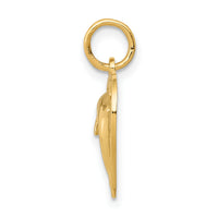 14k Dolphin in Heart Charm-C1181