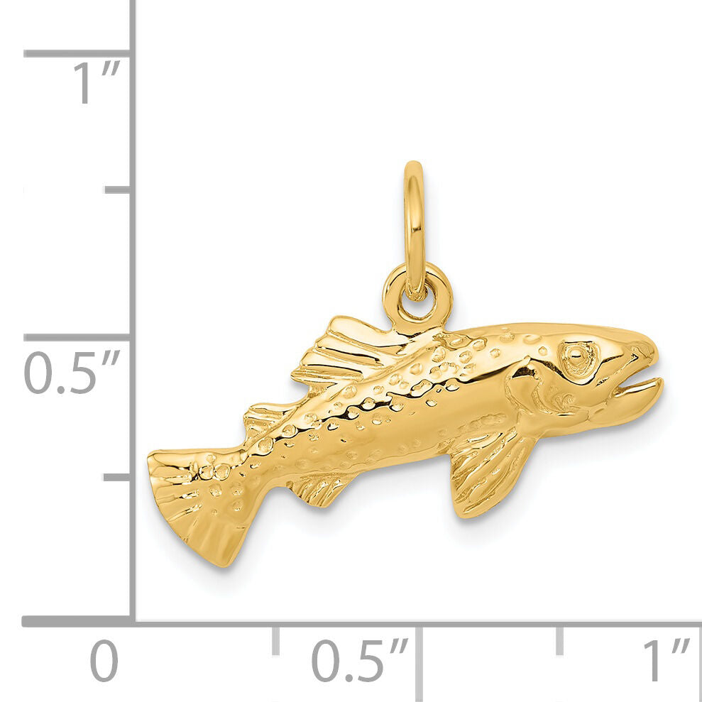14k Fish Charm-C1192
