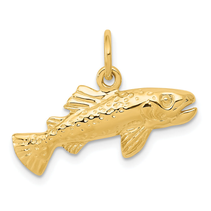 14k Fish Charm-C1192