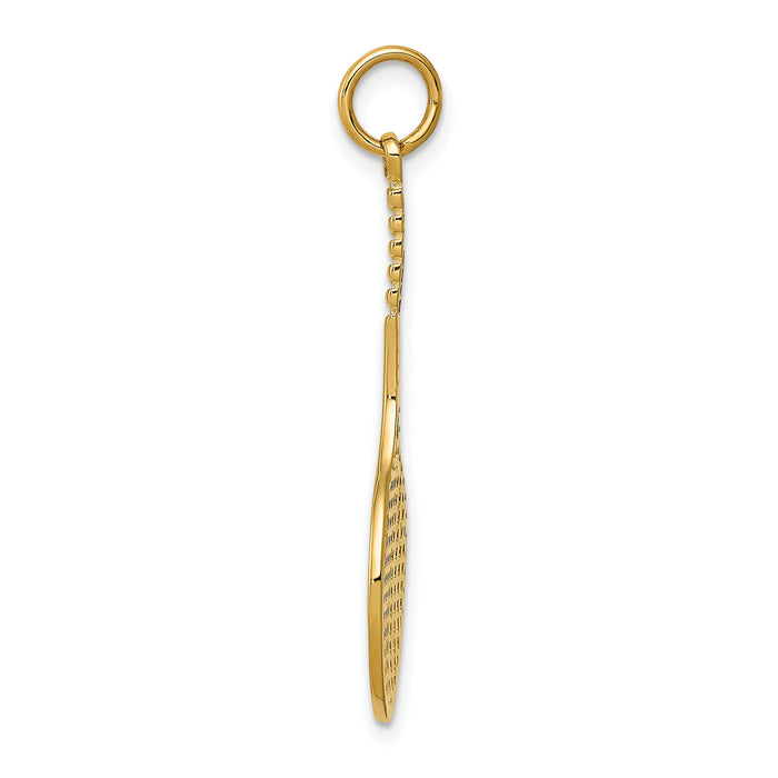 14k Tennis Racquet Charm-C1224