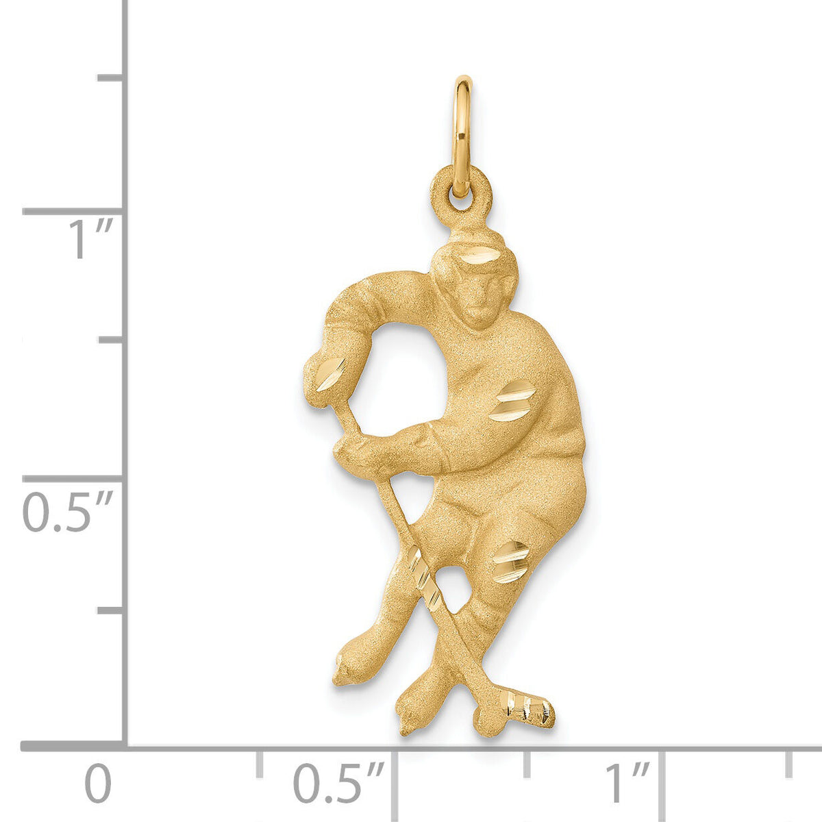 14k Hockey Player Charm-C1228
